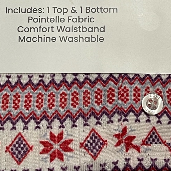 LOFT Women’s 2-Piece Henley Pointelle Pajama Set Small (4–6) NWT - Picture 13 of 13